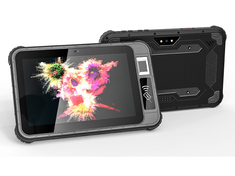 2022 Latest Android front NFC rugged tablet with 1D/2D Barcode front Fingerprint UHF RFID for Logist