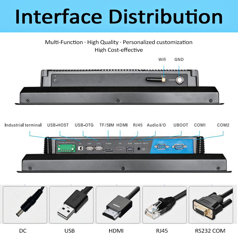 HiDON Cheapest 10.1 Inch  RK3288 Quad-Core 1.8GHz Mali-T764 Linux Computer PC  Ubuntu Mini Computer PC Industrial Linux Tablets