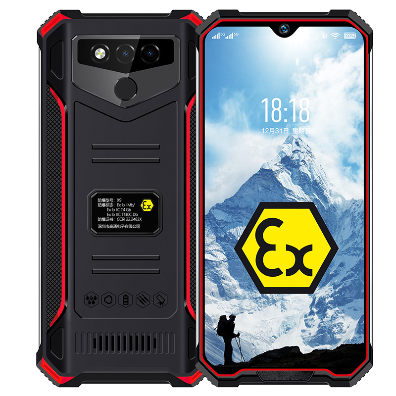 6.26 Inch MT6765 Octa-Core Android 8.1 4+128GB PTT GPS SOS Intrinsically Safe IIC T4 ATEX ZONE1 ZONE 2  Explosion-Proof Phones